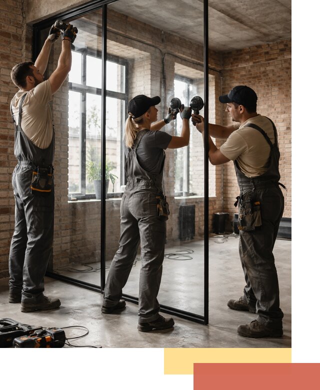 Стеклянные перегородки лофт — изготовление и монтаж в Северске