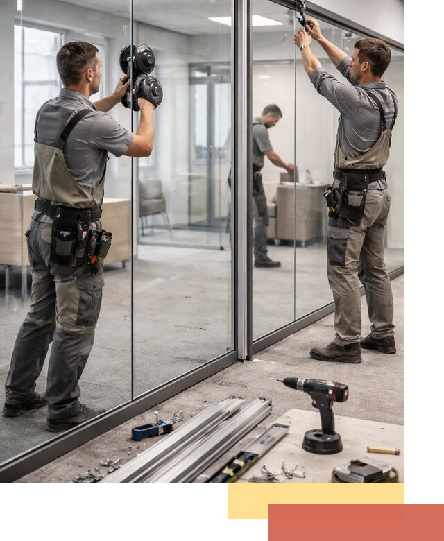 Стеклянные офисные перегородки под ключ в Северске