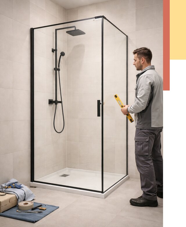 Стеклянные перегородки для душа в Северске от 12994 руб. | Монтаж под ключ — ОТДЕЛОЧНИК-Свк