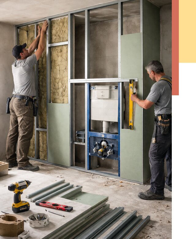 Установка сантехнических перегородок в Северске от 8836 руб. | ОТДЕЛОЧНИК-Свк