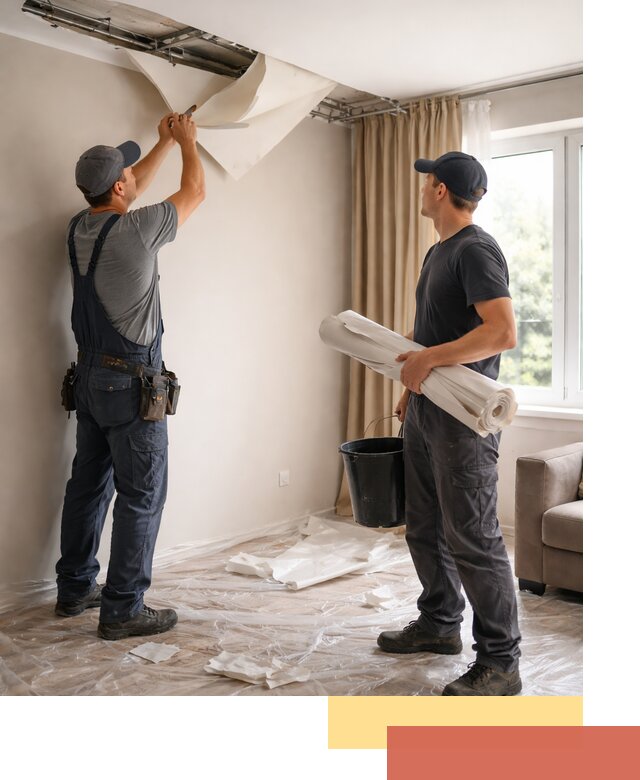 Демонтаж натяжного потолка в Северске быстро и аккуратно