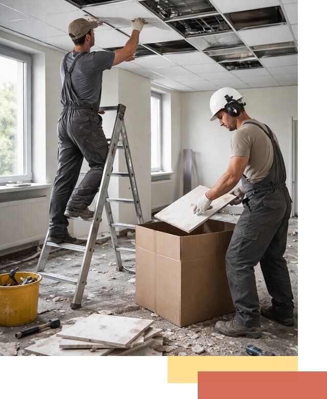 Демонтаж потолочной плитки в Северске быстро и аккуратно