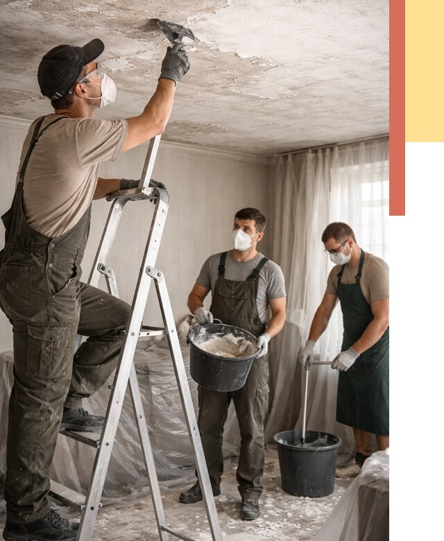 Удаление побелки с потолка в Северске от 2599 руб. быстро и недорого | ОТДЕЛОЧНИК-Свк