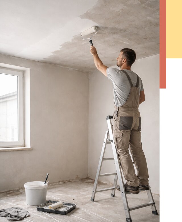 Грунтовка потолка в Северске от 2599 руб. — быстро и недорого | ОТДЕЛОЧНИК-Свк