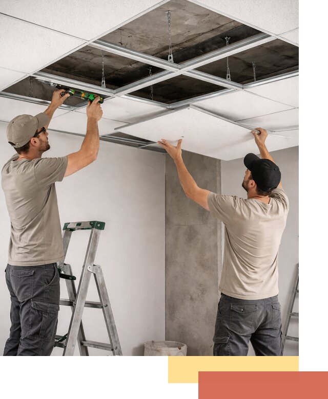 Монтаж потолка Армстронг под ключ в Северске