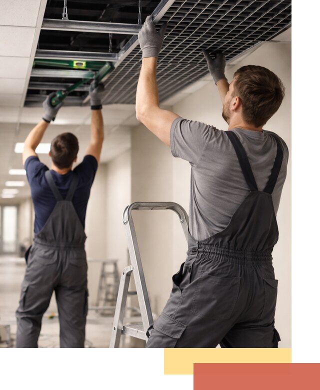 Монтаж потолка Грильято в Северске: установка под ключ качественно