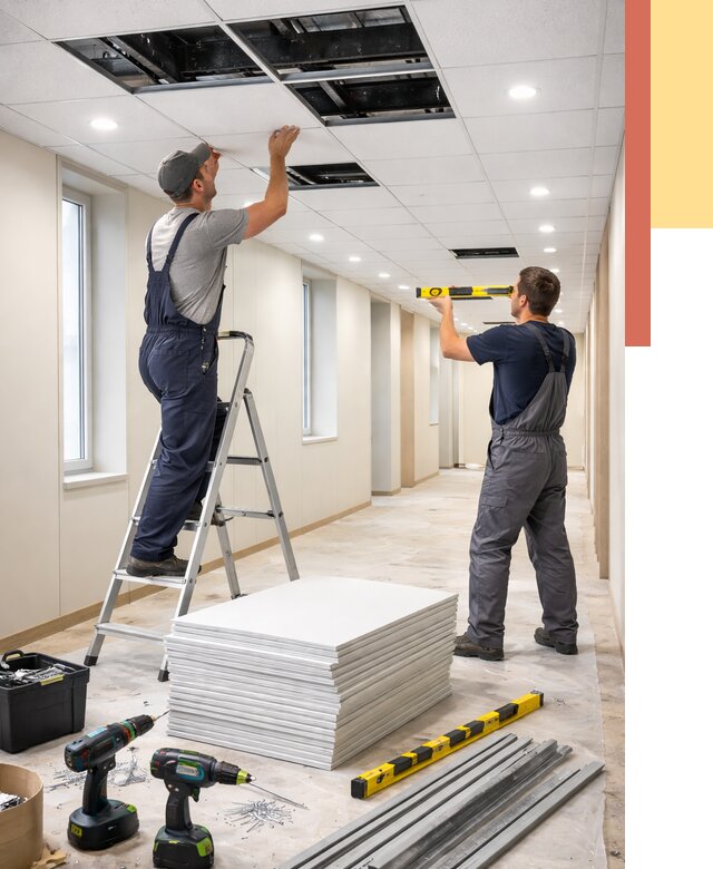 Ремонт потолка Армстронг в Северске от 4678 руб. — быстро и недорого | ОТДЕЛОЧНИК-Свк