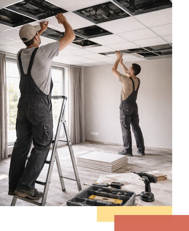 Замена плит подвесного потолка в Северске быстро и качественно