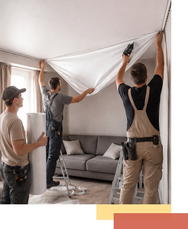 Монтаж сатинового натяжного потолка в Северске качественно и быстро