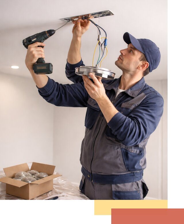 Установка люстры в натяжной потолок в Северске