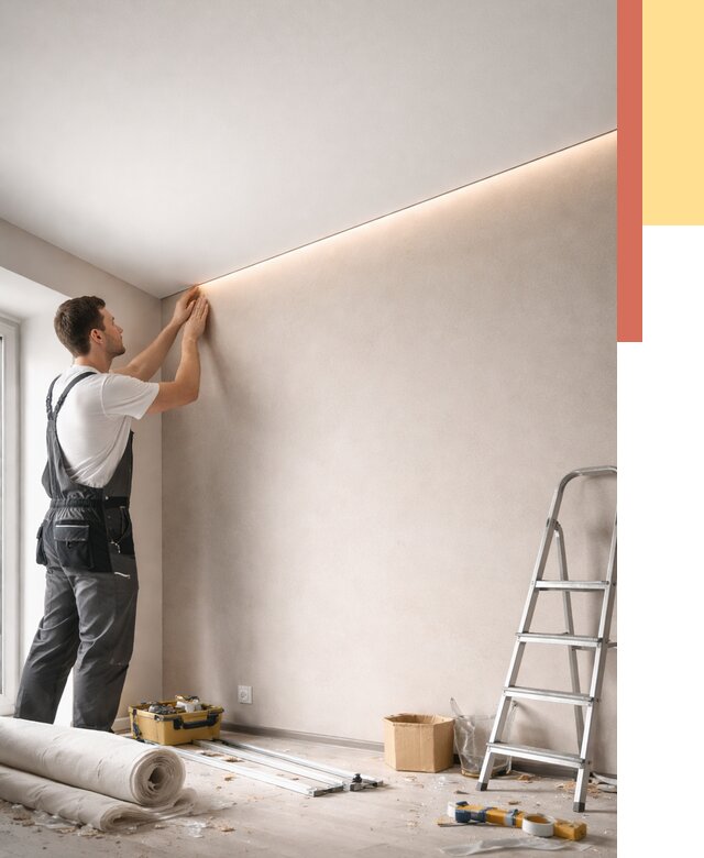 Теневые натяжные потолки в Северске от 8524 руб. под ключ | ОТДЕЛОЧНИК-Свк