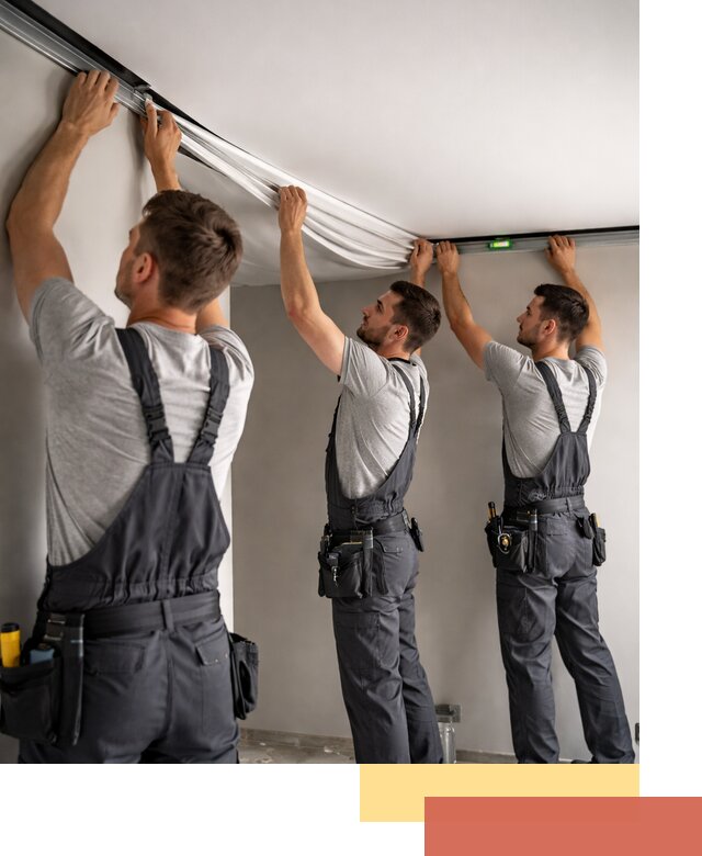 Теневые натяжные потолки в Северске: монтаж и отделка быстро и качественно