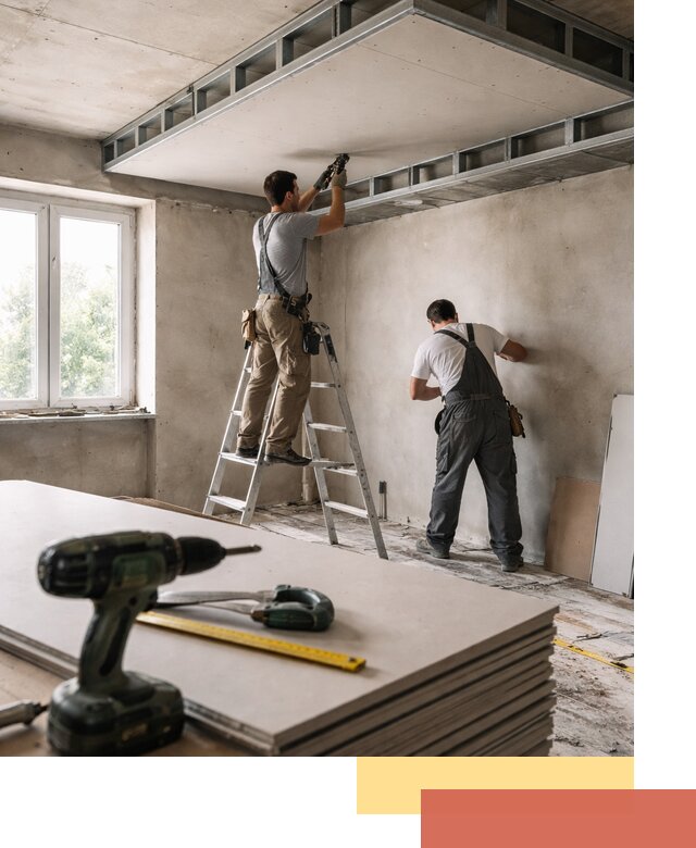 Двухуровневый потолок из гипсокартона в Северске