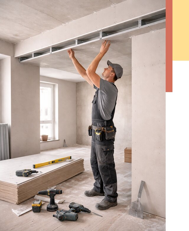 Потолок из гипсокартона с нишей в Северске от 1299 руб. под ключ | ОТДЕЛОЧНИК-Свк