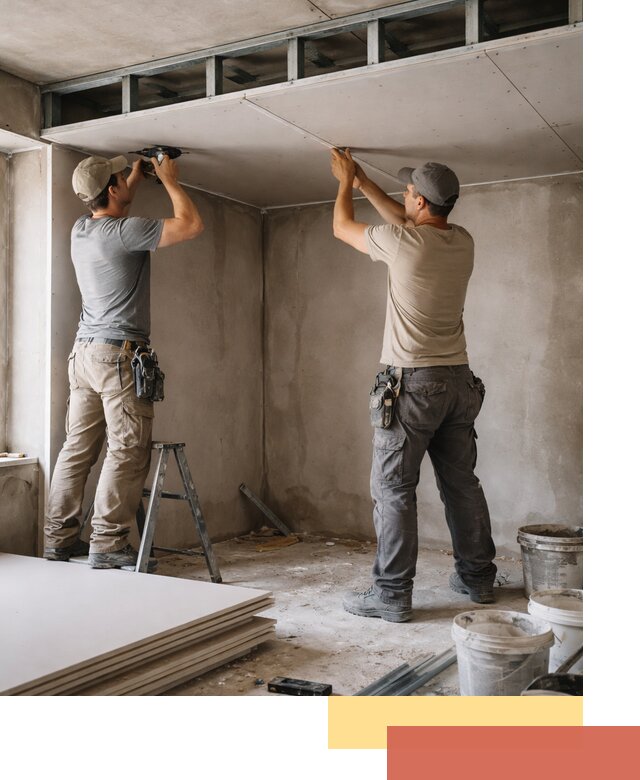 Короб из гипсокартона на потолке под ключ в Северске