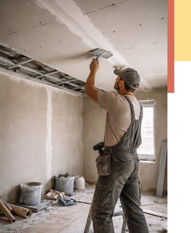 Ремонт потолка из гипсокартона в Северске от 676 руб./м² — быстро и недорого | ОТДЕЛОЧНИК-Свк