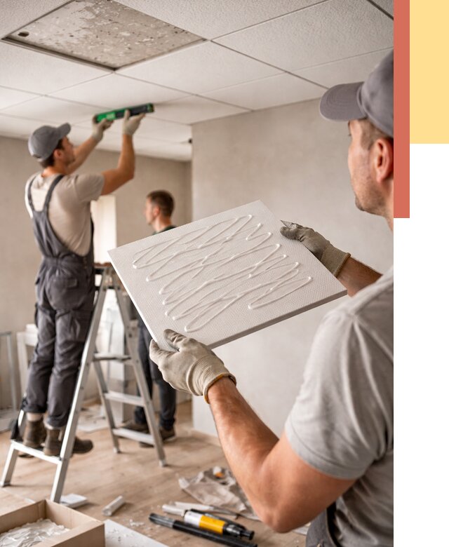 Монтаж потолочной плитки в Северске от 4678 руб. — быстро и недорого | ОТДЕЛОЧНИК-Свк