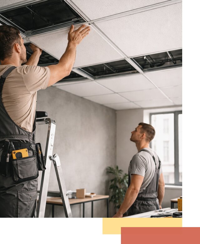 Монтаж потолочной плитки в Северске качественно и в срок