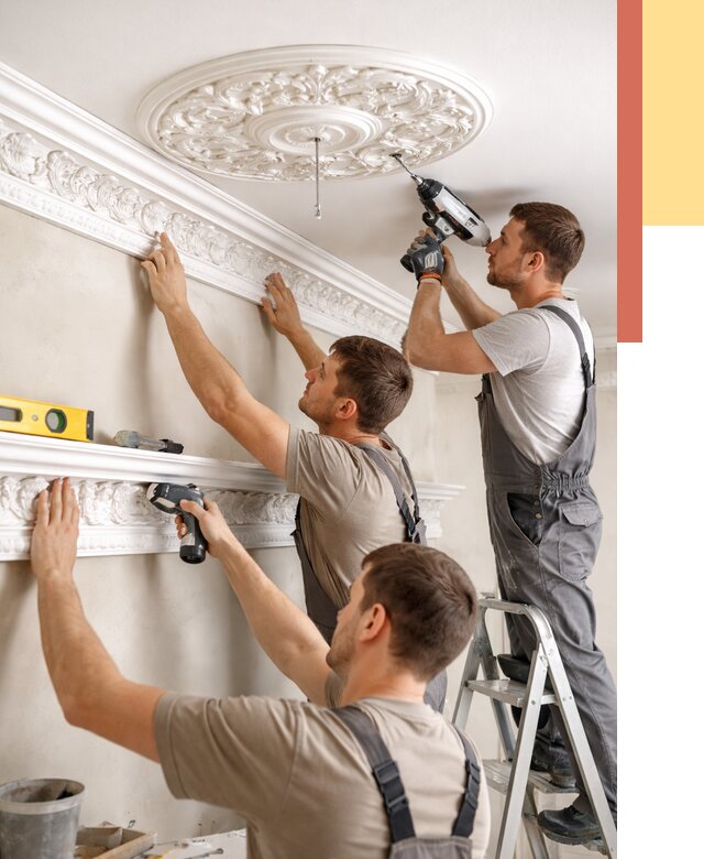 Монтаж лепнины на потолок в Северске от 3326 руб. быстро и недорого | ОТДЕЛОЧНИК-Свк