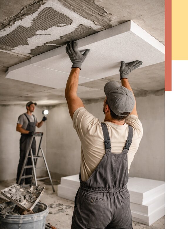 Утепление потолка пенопластом в Северске от 4678 руб/м2 — недорого и быстро | ОТДЕЛОЧНИК-Свк