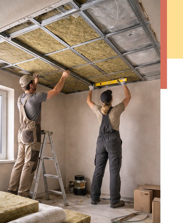 Шумоизоляция потолка в Северске от 1299 руб. под ключ — услуги ОТДЕЛОЧНИК-Свк